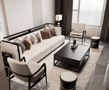 New Chinese Style Sofa Combination-ID:419342043