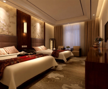 New Chinese Style Bedroom-ID:808347947