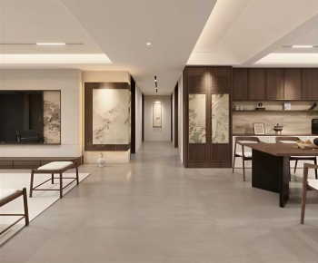 New Chinese Style A Living Room-ID:647211076