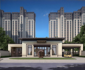 New Chinese Style Facade Element-ID:266587024