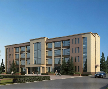 Modern Appearance Of Commercial Building-ID:255966909