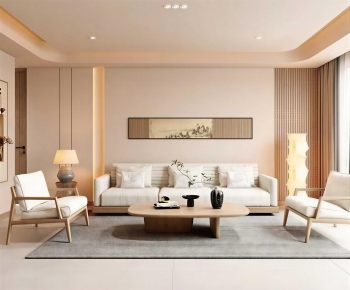 New Chinese Style A Living Room-ID:327295066