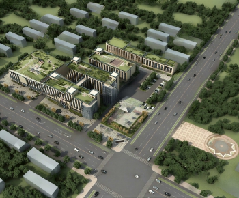 Modern Architectural Bird's-eye View Planning-ID:228205922