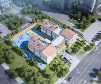 Modern Architectural Bird's-eye View Planning-ID:844018944