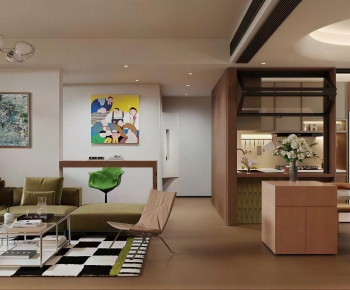 Modern A Living Room-ID:554975999