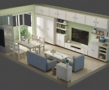 Modern A Living Room-ID:434210067