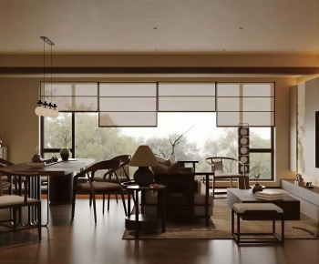 New Chinese Style A Living Room-ID:568435918