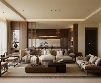New Chinese Style A Living Room-ID:770056969