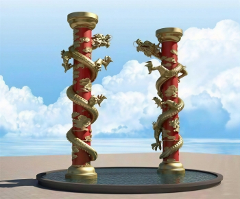 Chinese Style Sculpture Sketch-ID:506028896