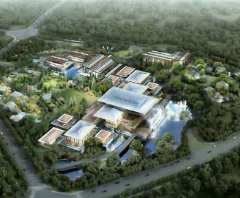 Modern Architectural Bird's-eye View Planning-ID:891206987