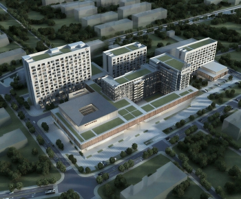 Modern Architectural Bird's-eye View Planning-ID:326359037