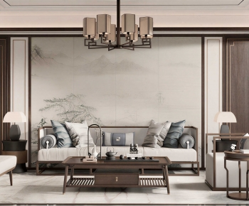 New Chinese Style A Living Room-ID:561471048