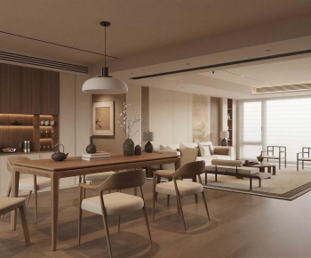 New Chinese Style A Living Room-ID:938963896