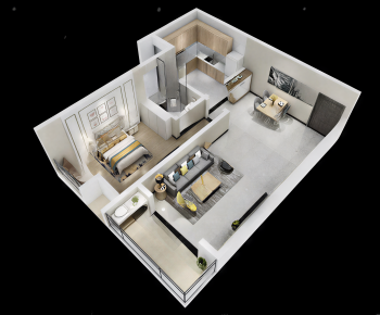 Modern A Bird's-eye View Of Home Decoration-ID:598284018