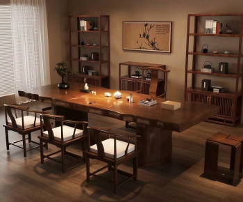 New Chinese Style Tea Tables And Chairs-ID:866795063