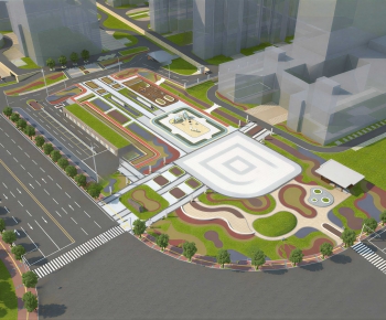 Modern Architectural Bird's-eye View Planning-ID:875560056