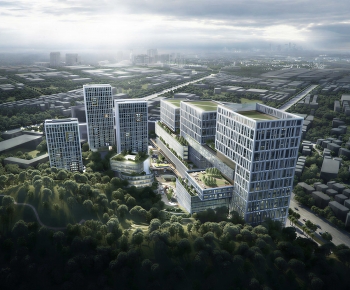 Modern Architectural Bird's-eye View Planning-ID:988431054