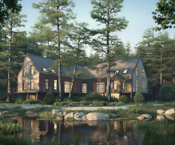 现代独栋别墅-3132004