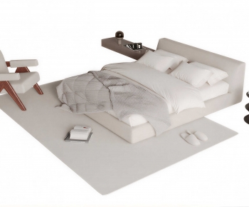 Modern Double Bed-ID:951626067