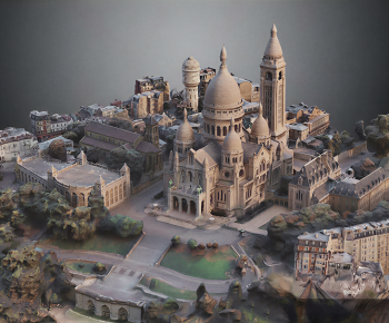 European Style Architectural Bird's-eye View Planning-ID:905697111