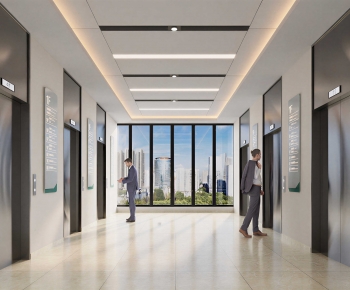 Modern Office Elevator Hall-ID:756386044