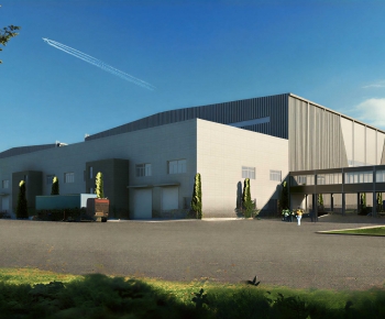 Modern Industrial Building-ID:214216955