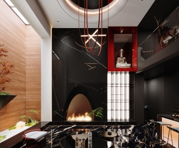 Modern A Living Room-ID:749350074