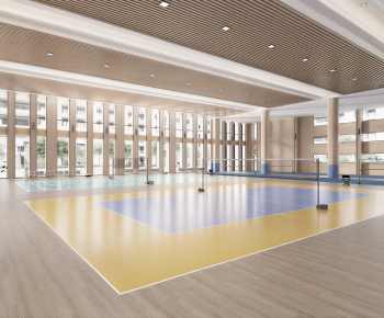 Modern Indoor Badminton Court-ID:837833885