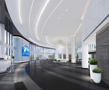 Modern Office Reception Desk-ID:611419779