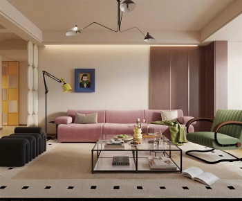 Modern A Living Room-ID:749346973