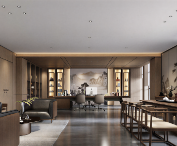 New Chinese Style Manager's Office-ID:501879936