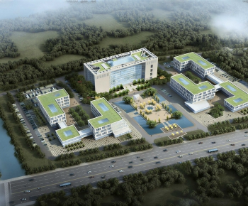 Modern Architectural Bird's-eye View Planning-ID:934371956