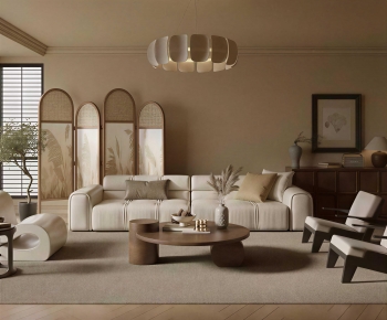 New Chinese Style A Living Room-ID:994362125