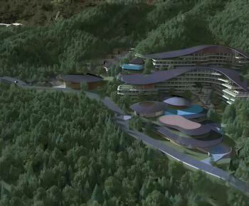 Modern Architectural Bird's-eye View Planning-ID:376558079