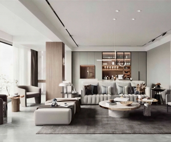 Modern A Living Room-ID:798249014