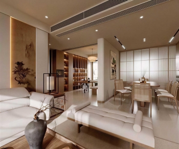 New Chinese Style A Living Room-ID:802602058