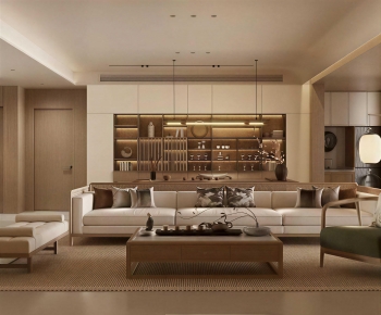 New Chinese Style A Living Room-ID:831393009