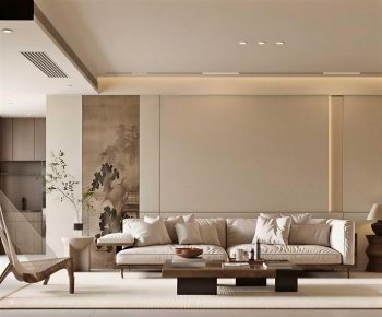 New Chinese Style A Living Room-ID:905301092