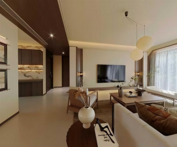 New Chinese Style A Living Room-ID:722335107