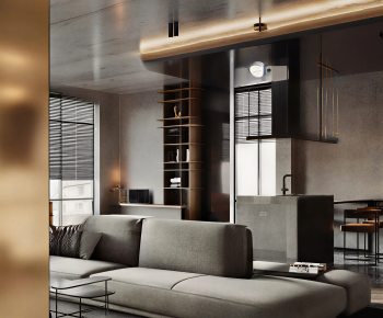 Industrial Style A Living Room-ID:620438101