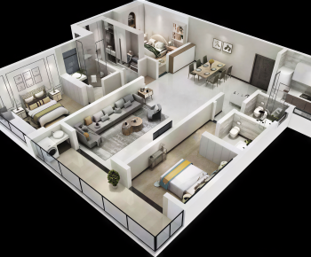 Modern A Bird's-eye View Of Home Decoration-ID:100860673