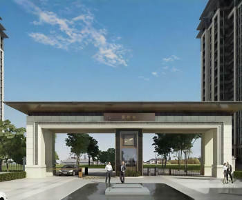 New Chinese Style Facade Element-ID:177606113