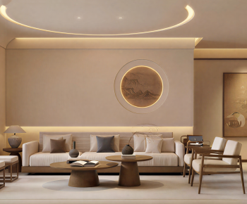 New Chinese Style A Living Room-ID:202019938