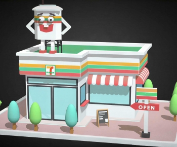 Modern Cartoon House-ID:791351081