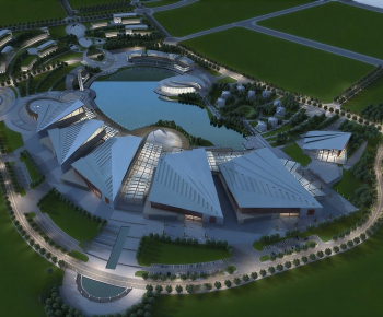 Modern Architectural Bird's-eye View Planning-ID:237282991