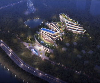 Modern Architectural Bird's-eye View Planning-ID:102495914