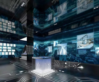 Modern Exhibition Hall-ID:827450829