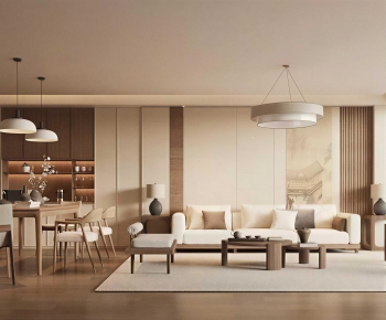 New Chinese Style A Living Room-ID:338399442