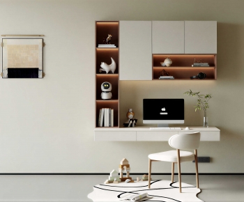 Modern Computer Desk And Chair-ID:254571914