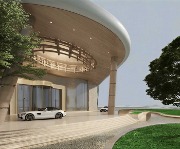 Modern Facade Element-ID:866426945